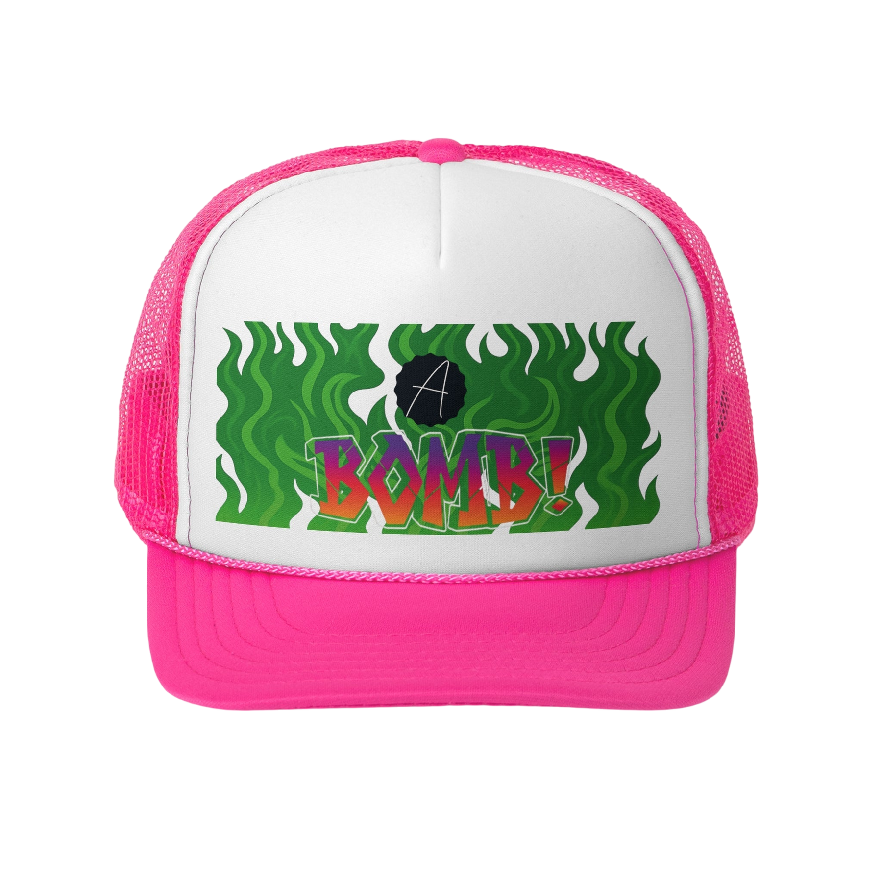 Rosa truckerkeps