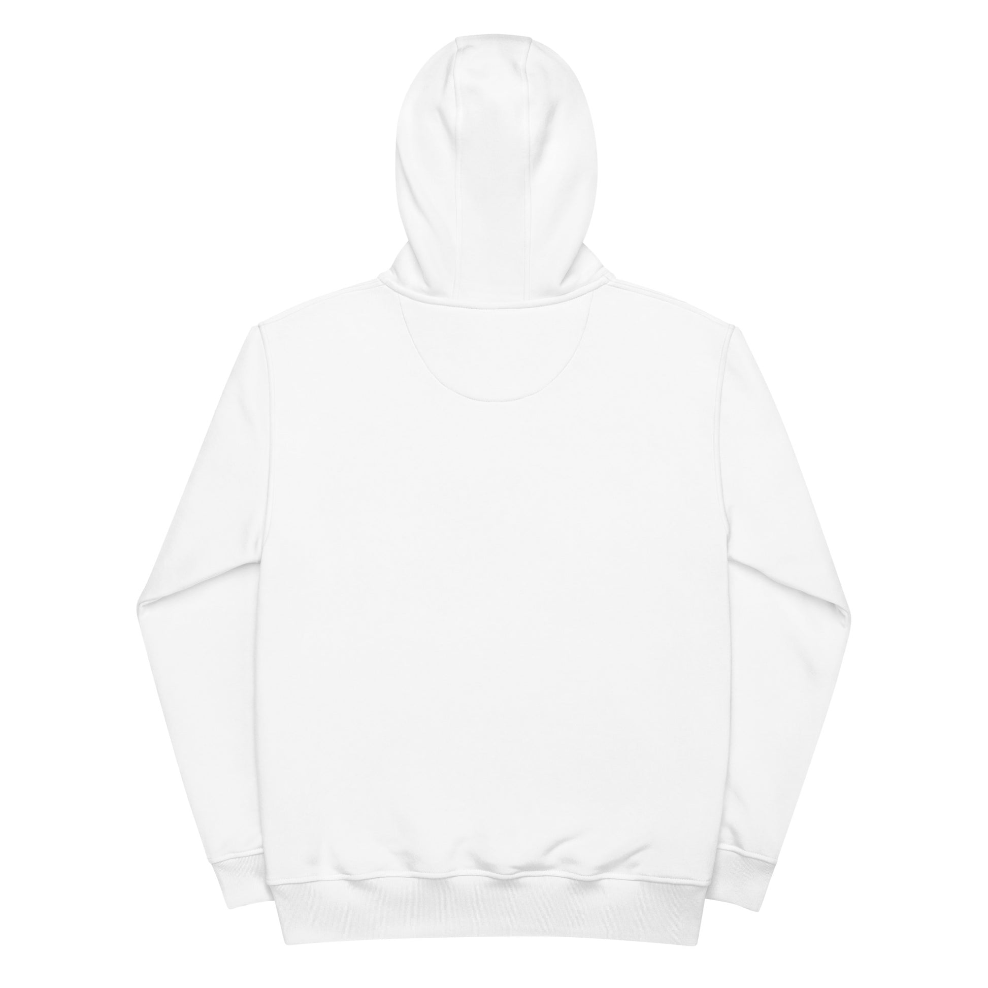 White hooded sweatshirt from Premium Eco Essential Hoodie collection