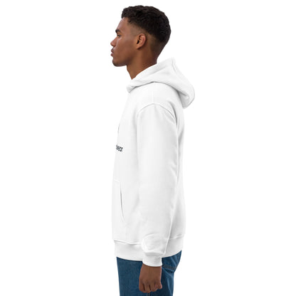 Premium Eco Essential Hoodie in white featuring a comfortable hooded design