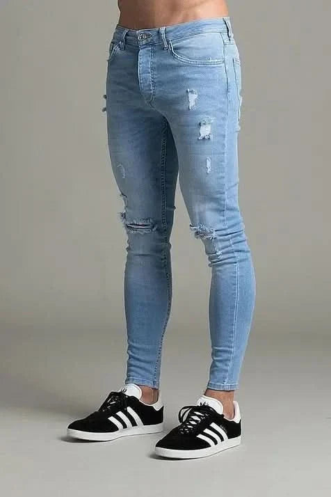 Premium Men’s Blue Skinny Stretch Jeans - Men’s Jeans