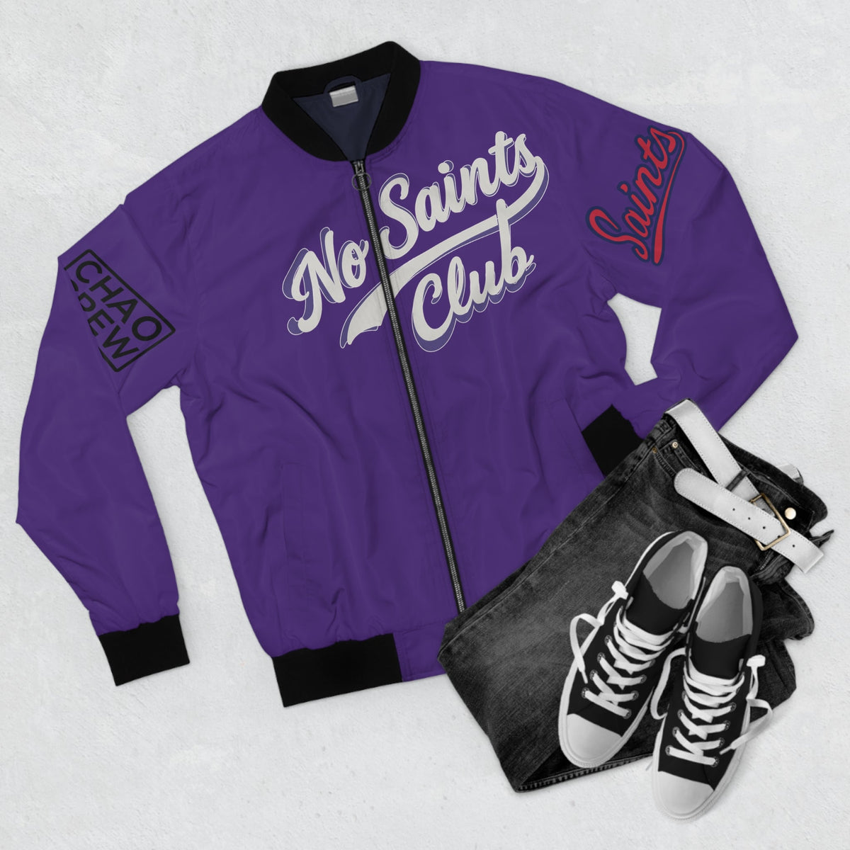 Purple Bomber Jacket | No Saints Club