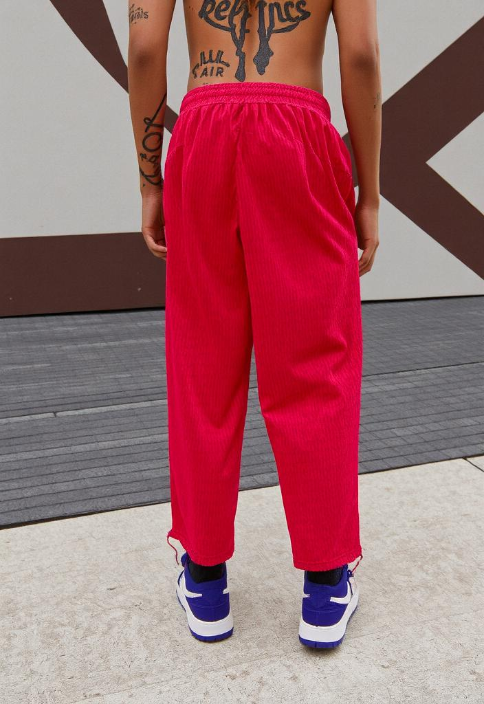 Red Retro Track Pants