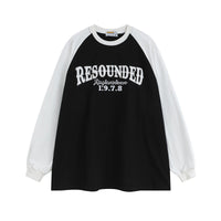 Black and white raglan sleeve shirt from RESOUNDED 1978 Streetwear Sweatshirt collection