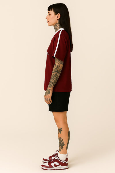 Retro Maroon Soccer Jersey – hover