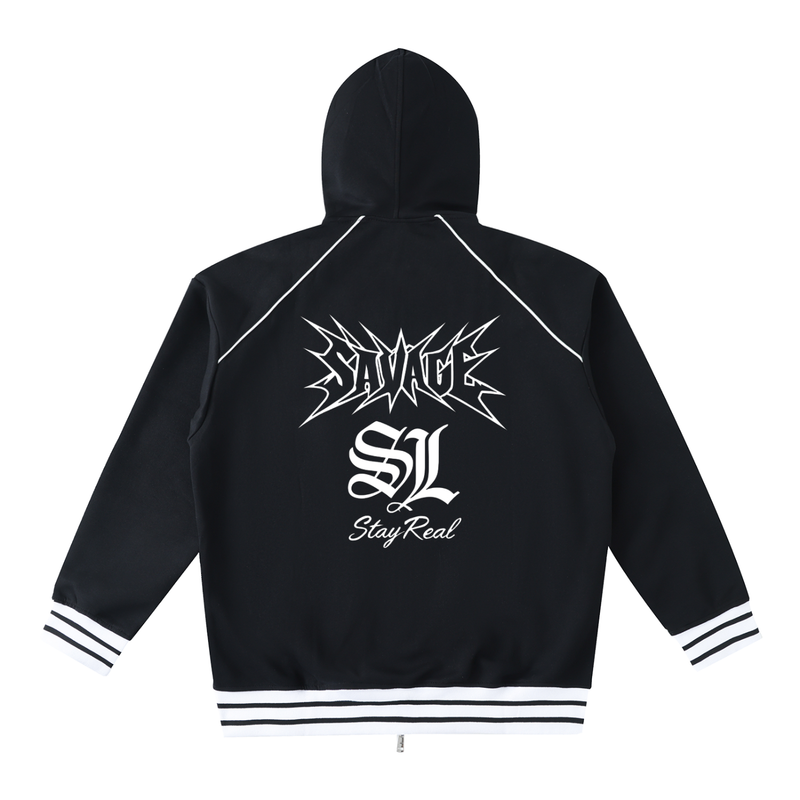 Savage SL "Stay Real" Black Zip Hoodie