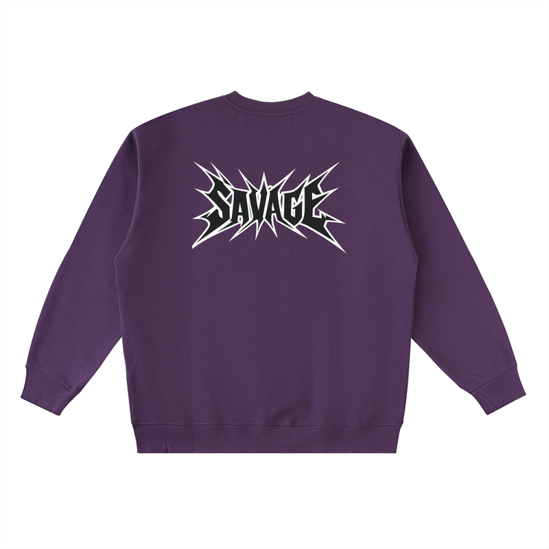 Savage Stay Real Graphic Crewneck - PURPLE