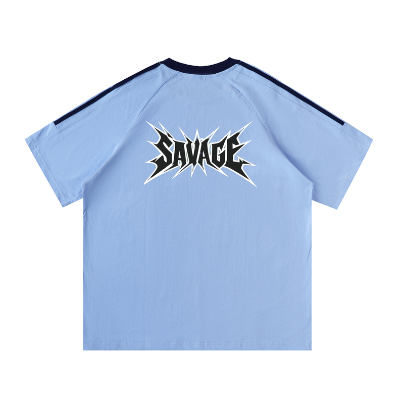 Savage Stay Real Graphic Streetwear T-Shirt – Sky Blue Edition