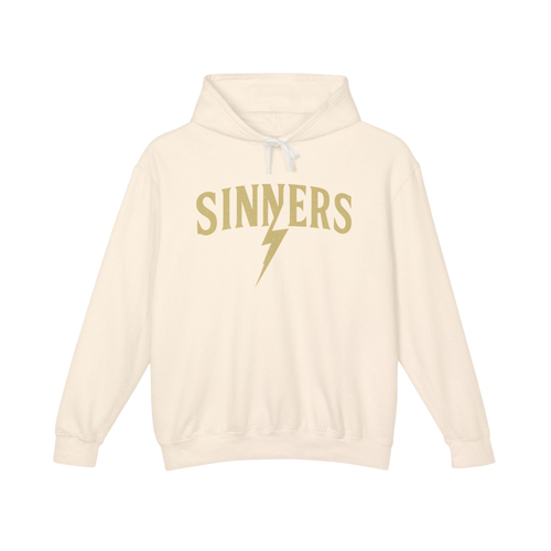 Sinners Lightning Bolt Cream Hoodie - S / Ivory