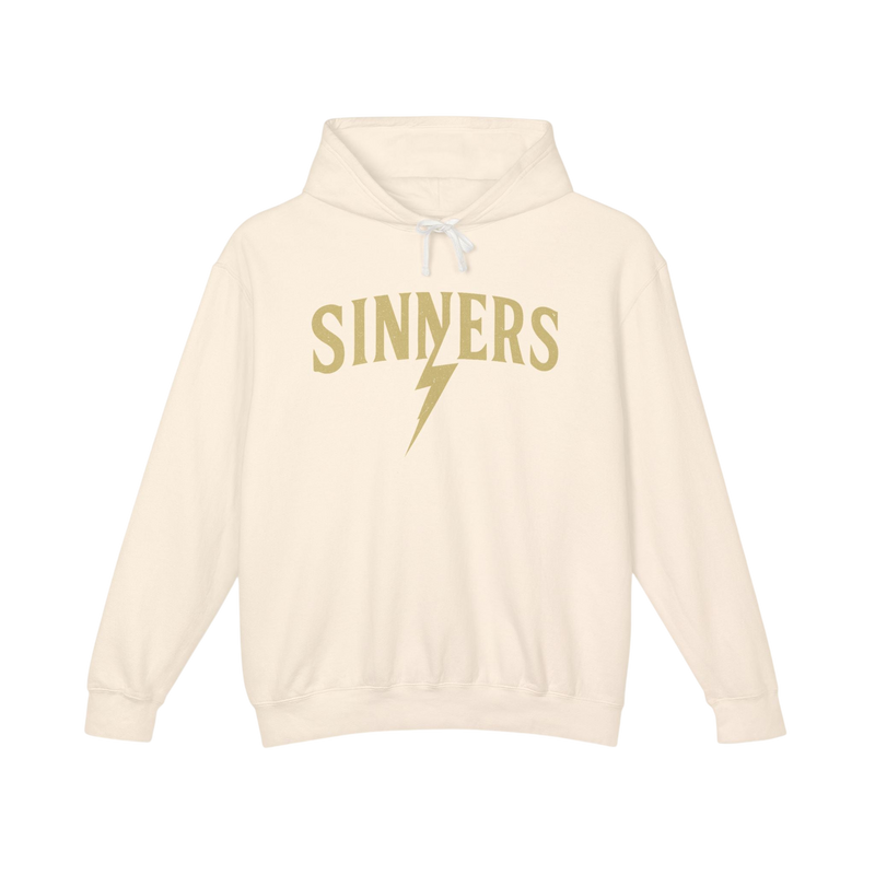 No Saints Club Sinners Lightning Bolt Cream Hoodie