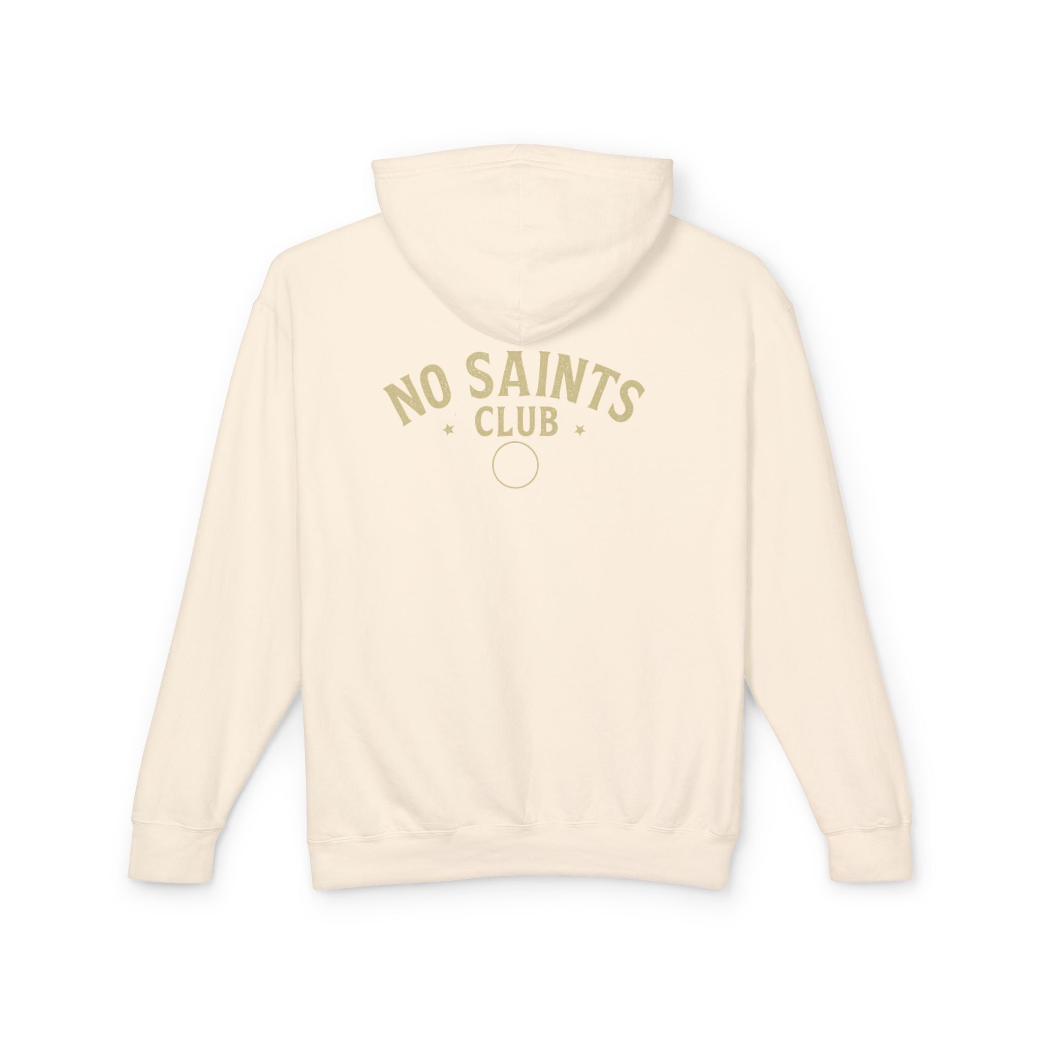 No Saints Club Sinners Lightning Bolt Cream Hoodie