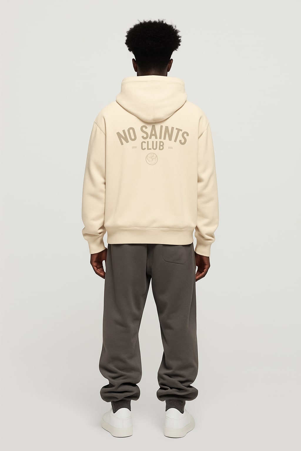 No Saints Club Sinners Lightning Bolt Cream Hoodie