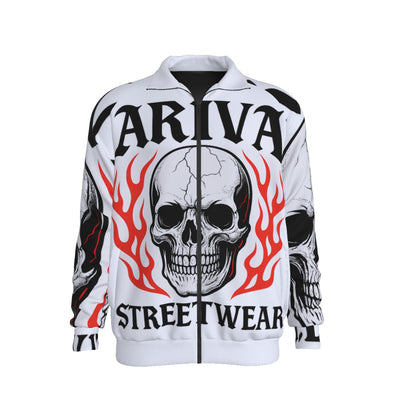 Skull Inferno Zip-Up Jacket - S / White – hover