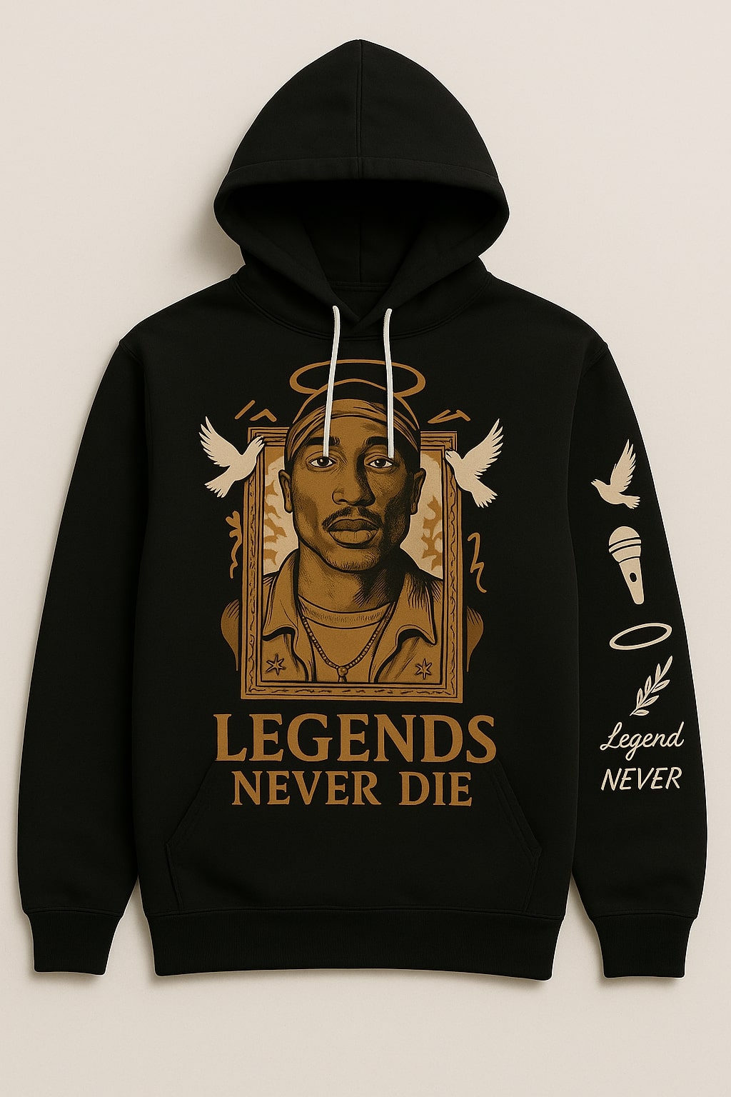 Snoop Dog Hoodie - Legends Never Die - Black / XS