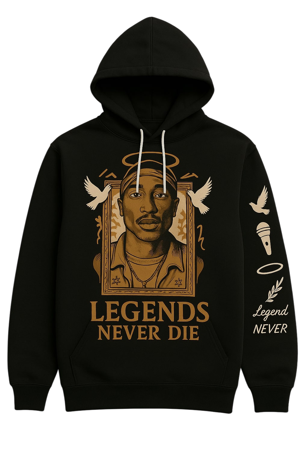 Snoop Dog Hoodie - Legends Never Die - Black / XS