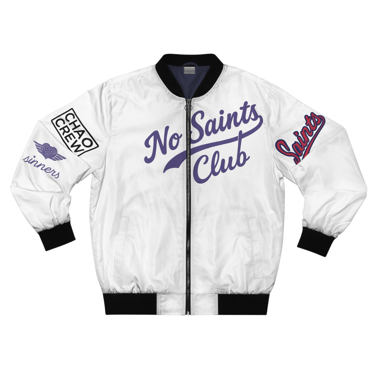 Snow White Bomber Jacket | No Saints Club