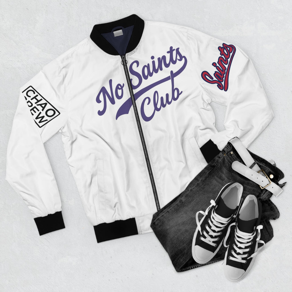 Snow White Bomber Jacket | No Saints Club