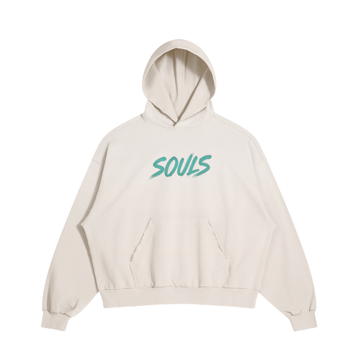 SOULS Graphic Pullover Hoodie - CREAM - Light Beige / S