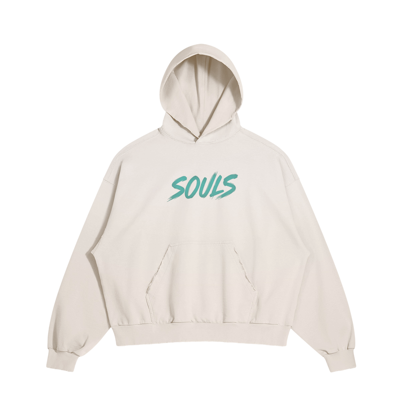 SOULS Graphic Pullover Hoodie - CREAM
