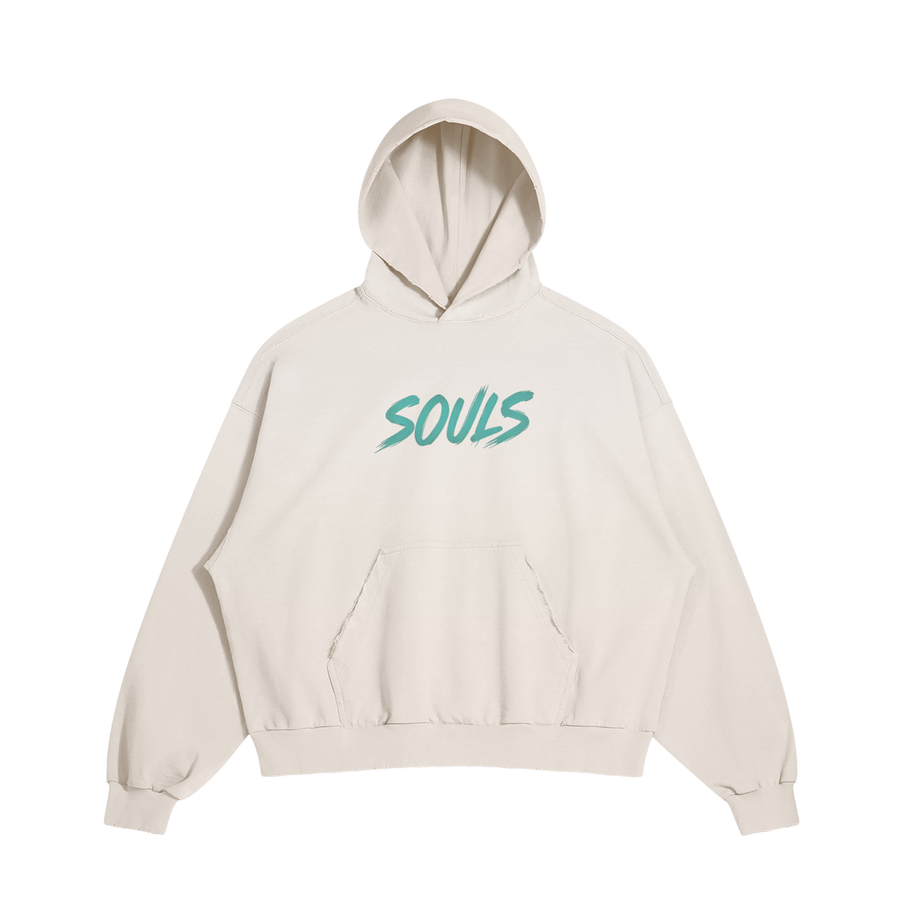 SOULS Graphic Pullover Hoodie - CREAM