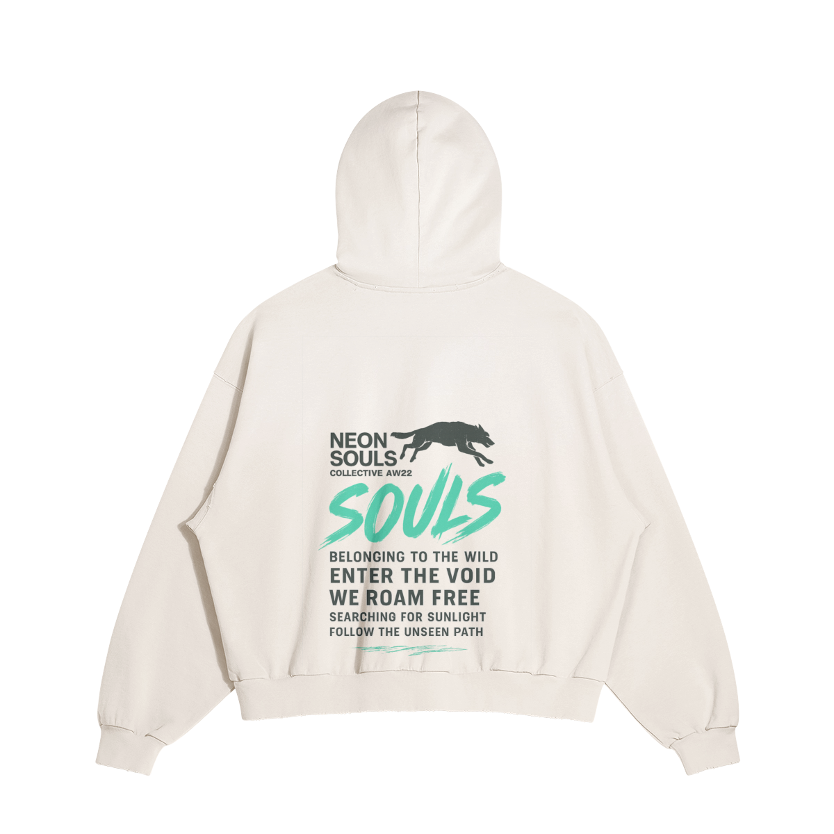 SOULS Graphic Pullover Hoodie - CREAM