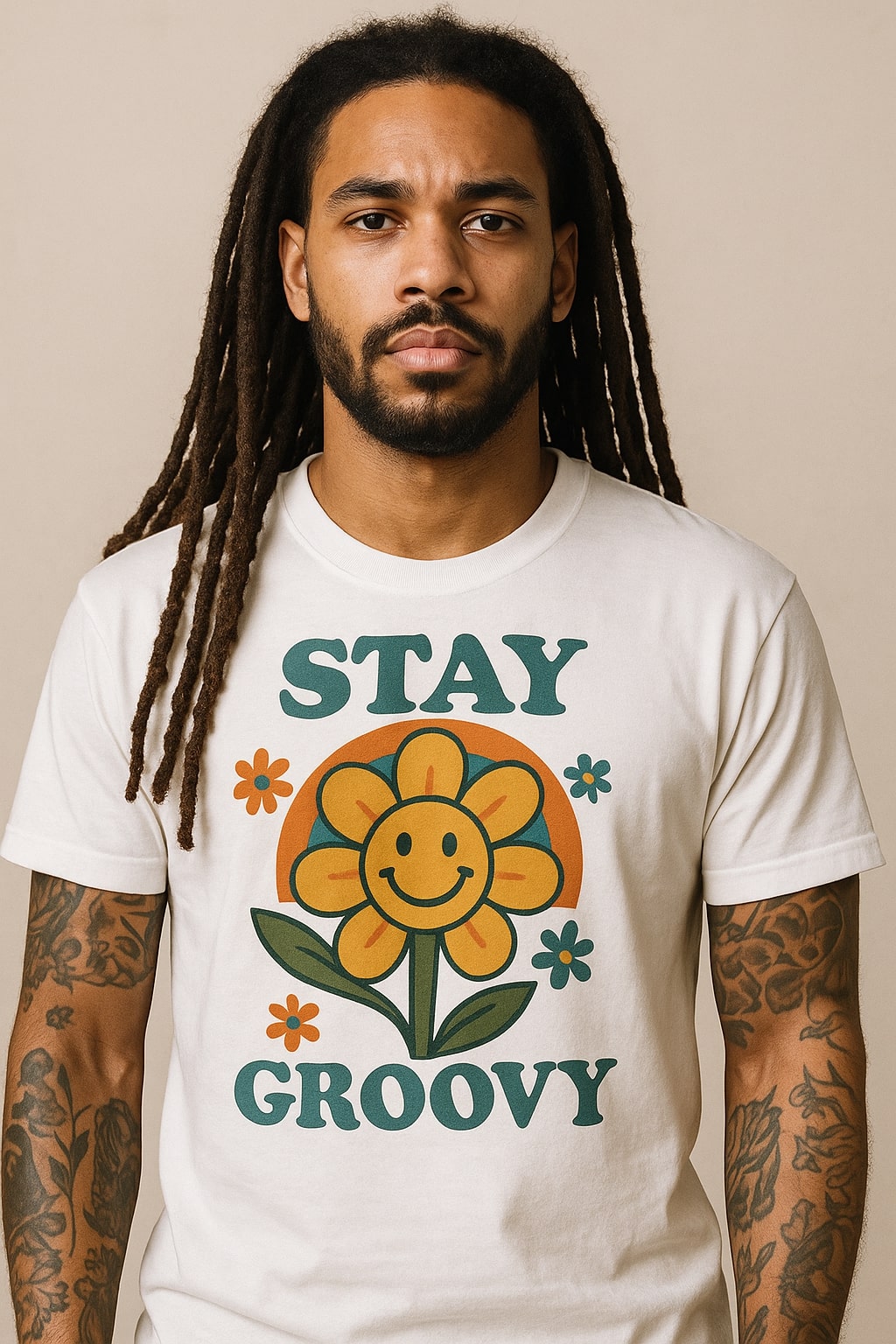 Stay Groovy Retro Flower Power Tee
