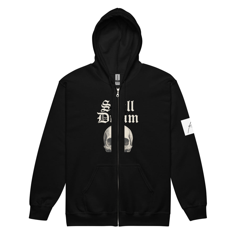 Still Dream Skull Zip Hoodie - Black / S