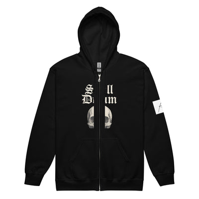 Still Dream Skull Zip Hoodie - Black / S