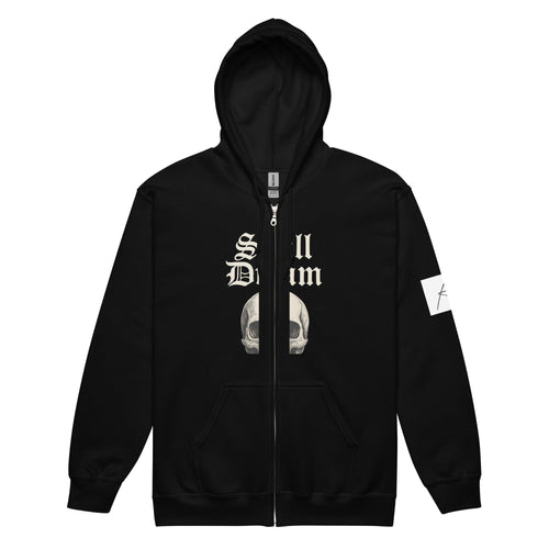 Still Dream Skull Zip Hoodie - Black / S