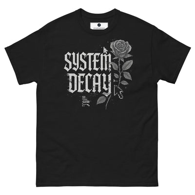 System Decay Glitch Rose Tee - Black - S