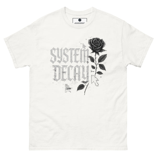 System Decay Gothic Rose Tee - White - S