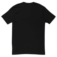 Black t-shirt.