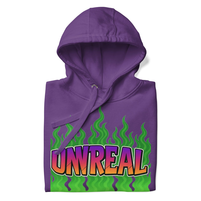 UNREAL Flame Y2K Hoodie - Purple