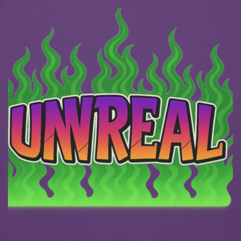 UNREAL Flame Y2K Hoodie - Purple