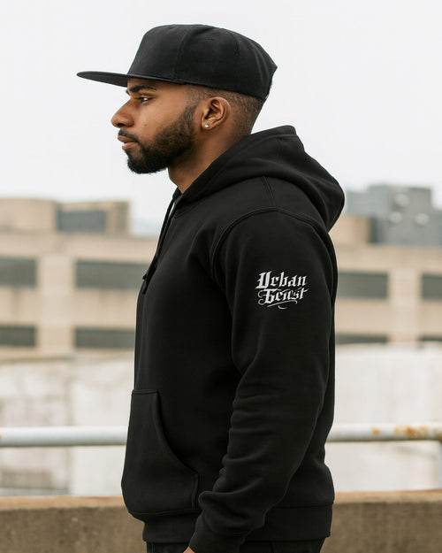 Urban Beast Black Premium Pullover Hoodie — hover
