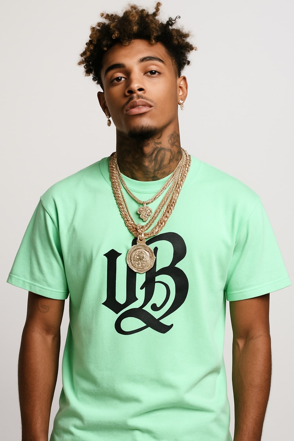 Urban Beast Bold Mint Green Streetwear T-Shirt