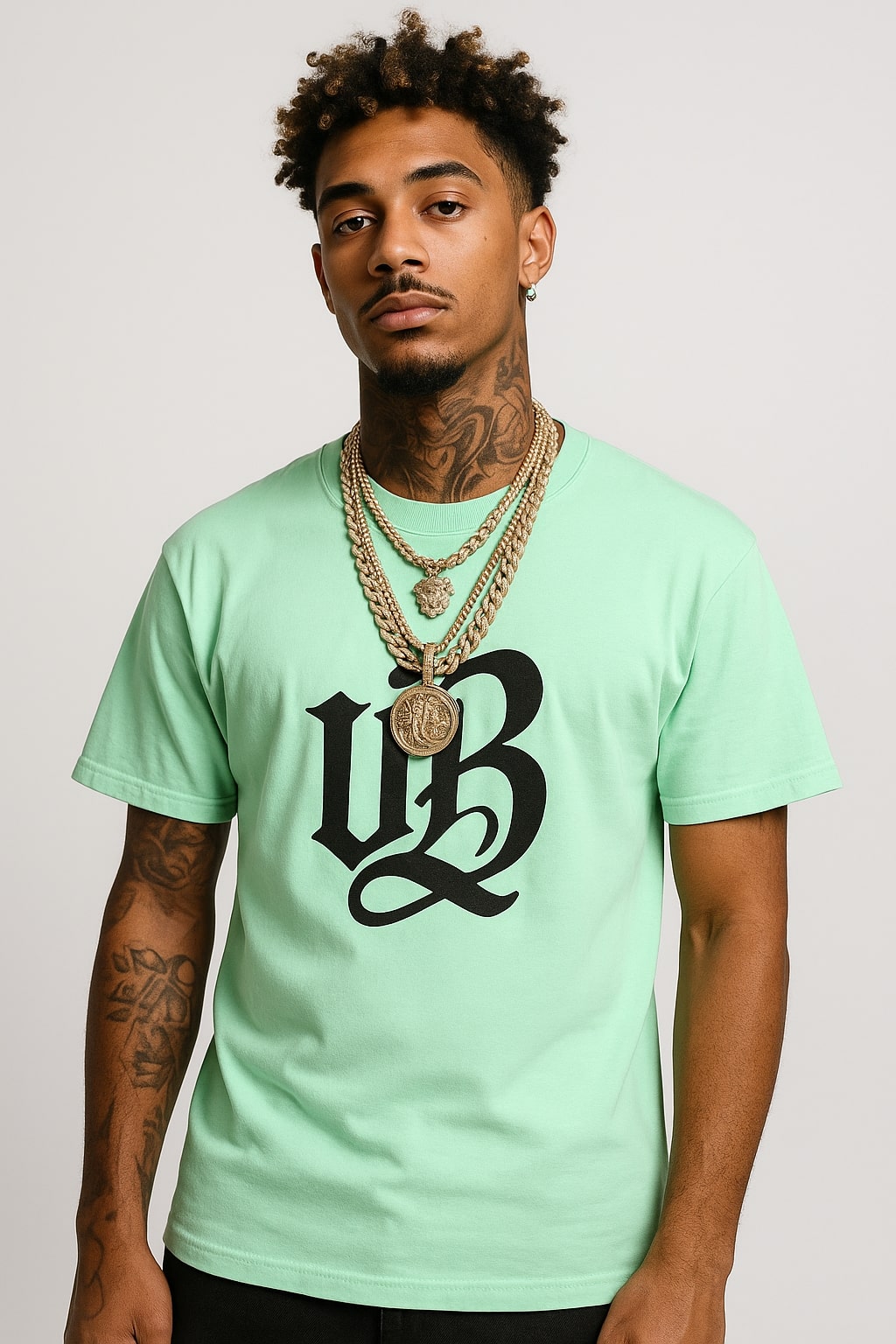 Urban Beast Bold Mint Green Streetwear T-Shirt