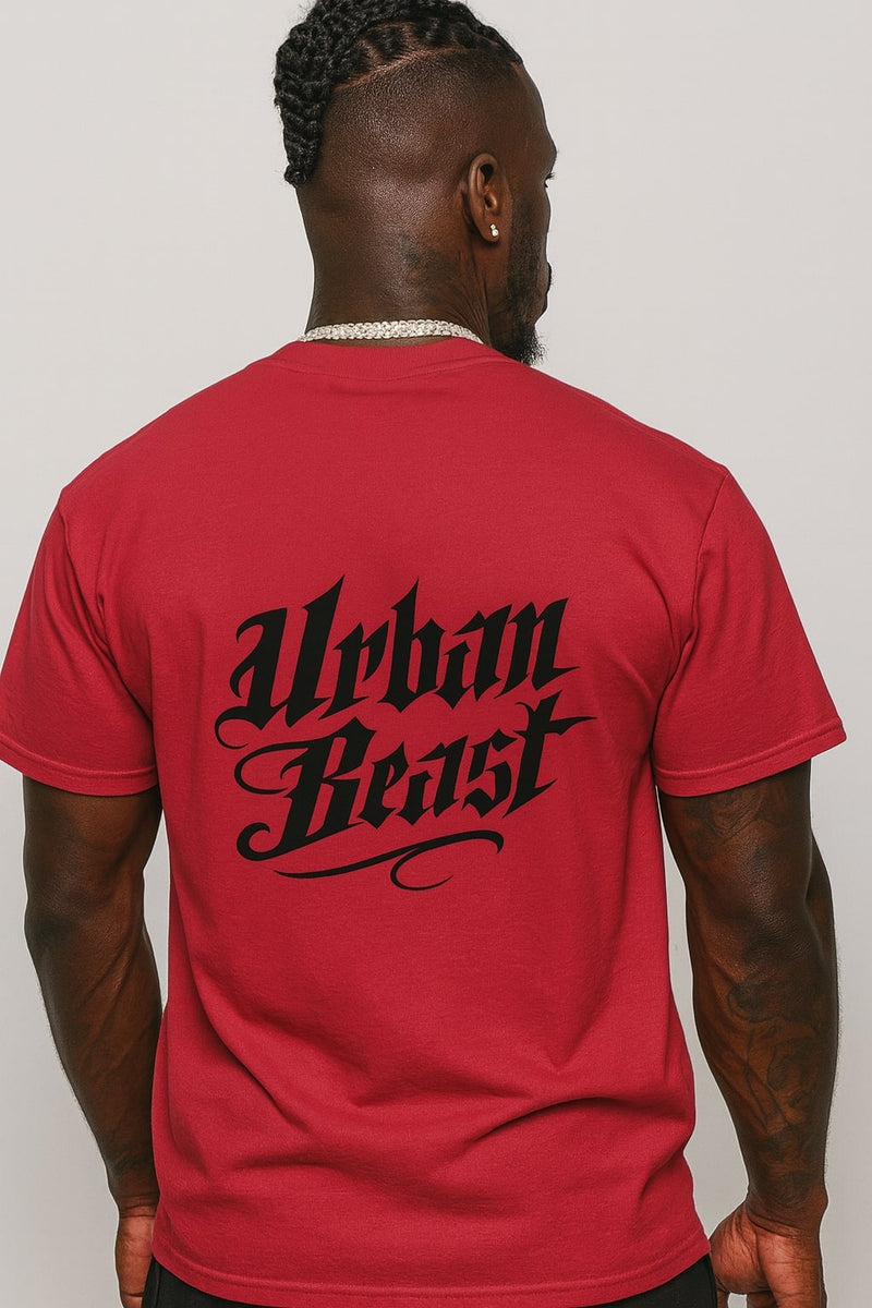 Urban Beast Bold Red Streetwear T-Shirt