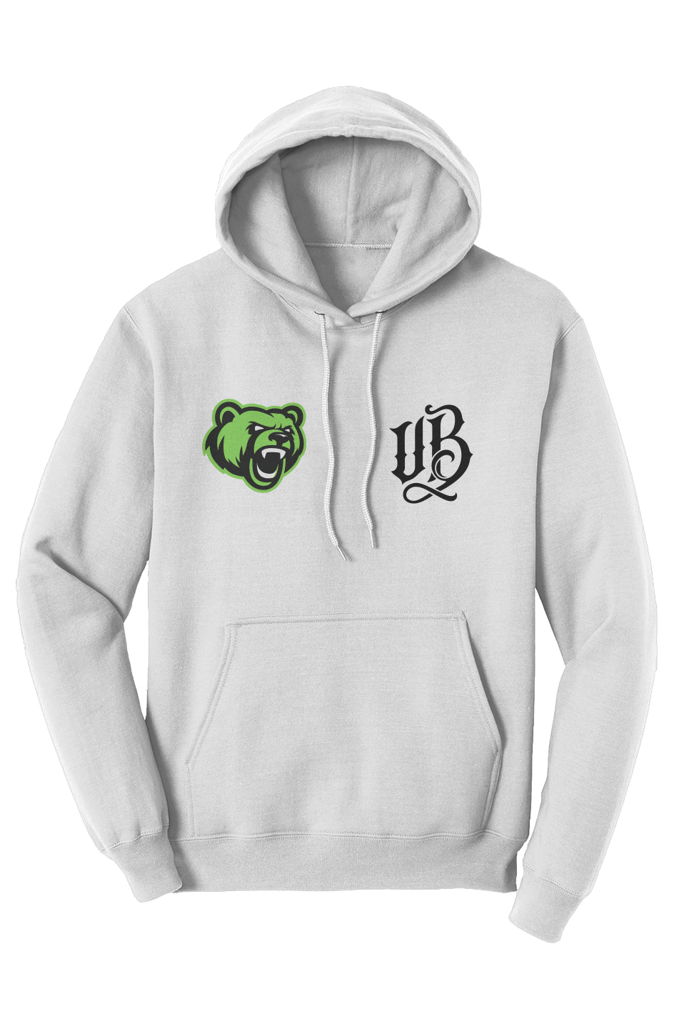 Urban Beast Core Fleece Pullover Hoodie - White - white / s