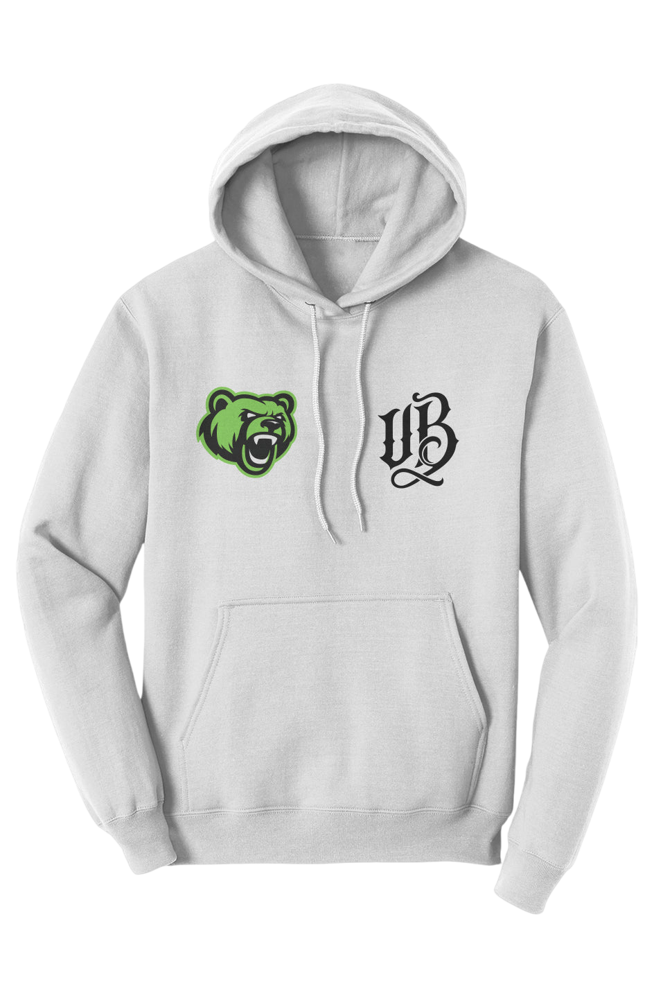 Urban Beast Core Fleece Pullover Hoodie - White - white / s