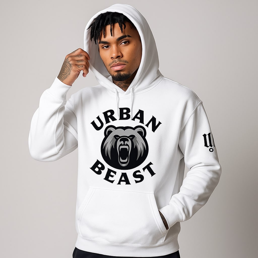 Urban Beast Gildan Hoodie - White