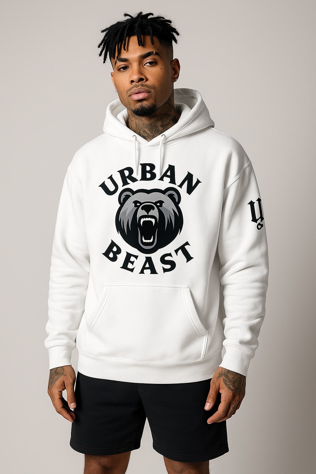 Urban Beast Gildan Hoodie - White