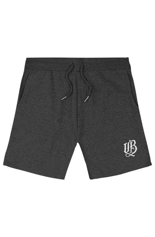 Urban Beast Gothic VB Logo Shorts - HEATHER GRAY - Charcoal Heather / xs