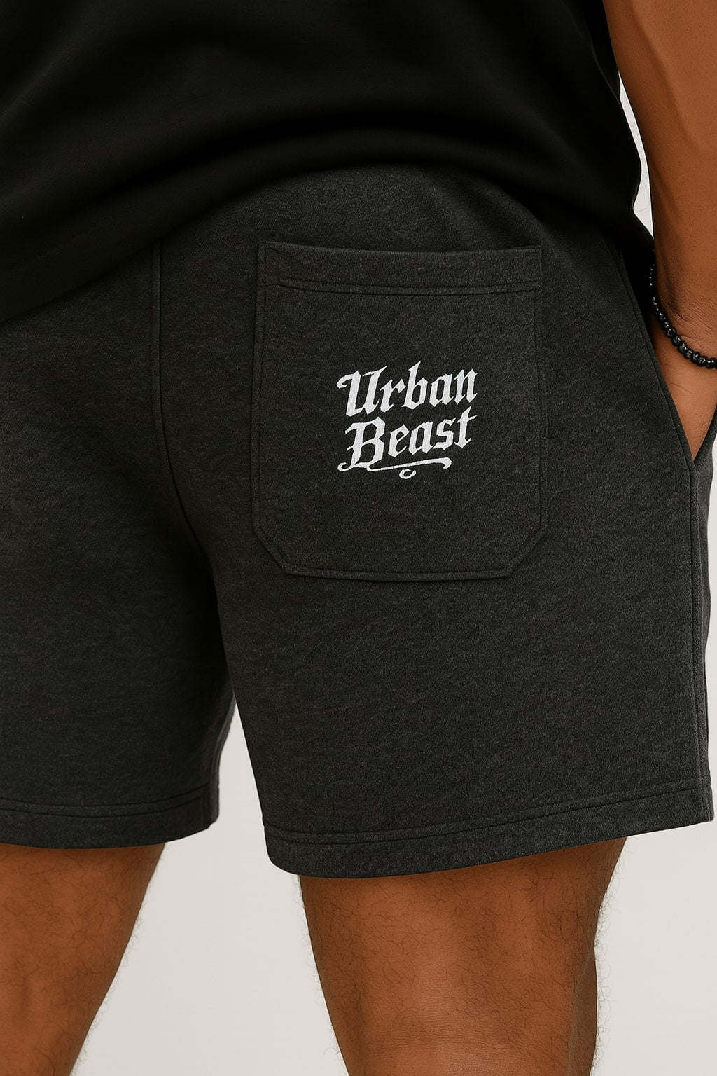 Urban Beast Gothic VB Logo Shorts - HEATHER GRAY