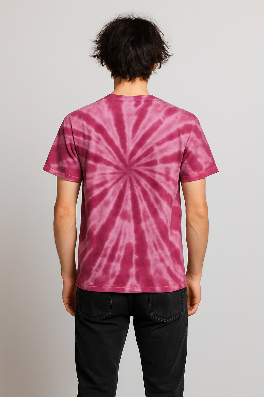 Urban Beast Graphic Tie-Dye Tee - Maroon