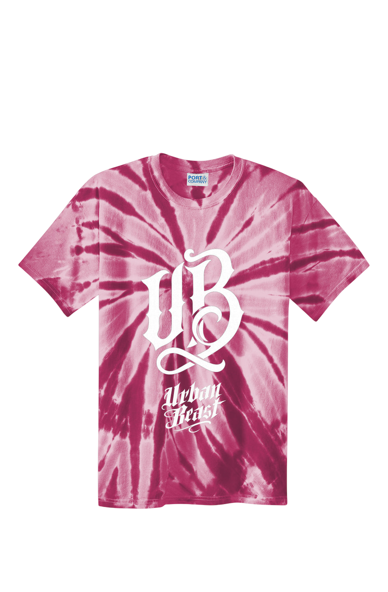 Urban Beast Graphic Tie-Dye Tee - Maroon