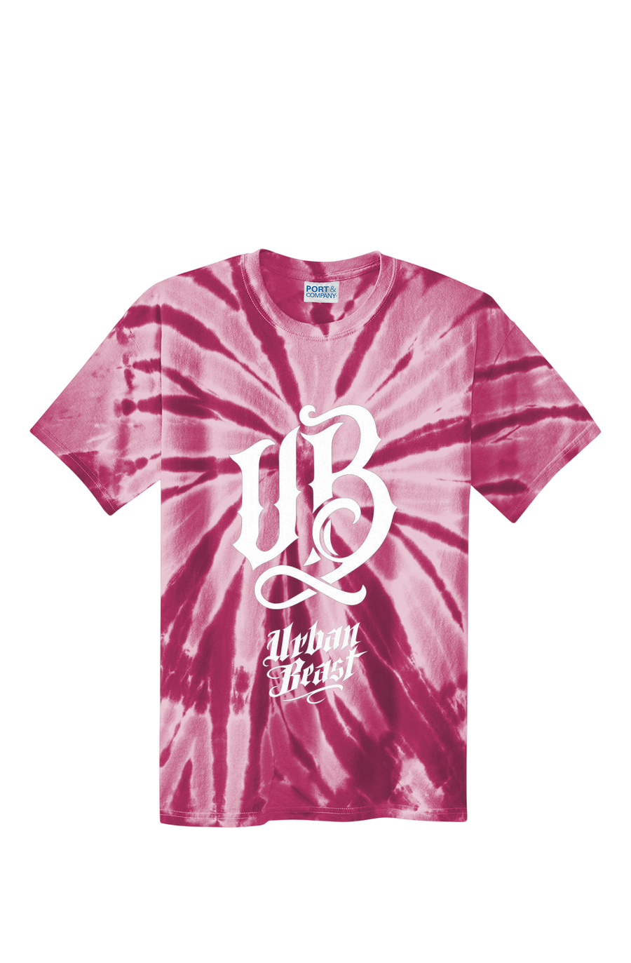 Urban Beast Graphic Tie-Dye Tee - Maroon