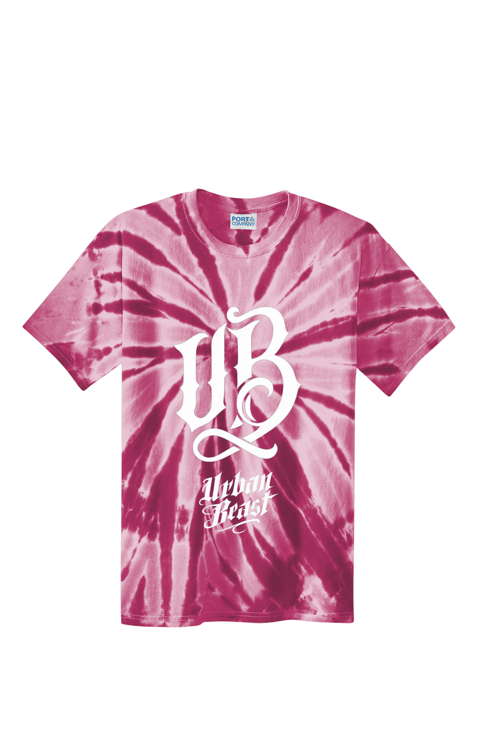 Urban Beast Graphic Tie-Dye Tee - Maroon