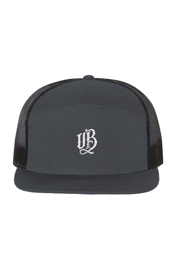 Seven-Panel Trucker Cap - Black
