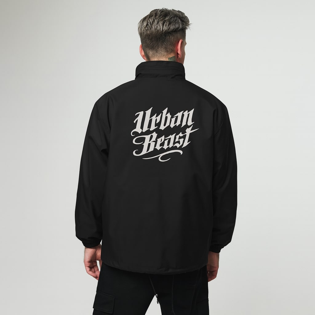 Urban Beast™ Shadow Core Windbreaker Jacket - Black