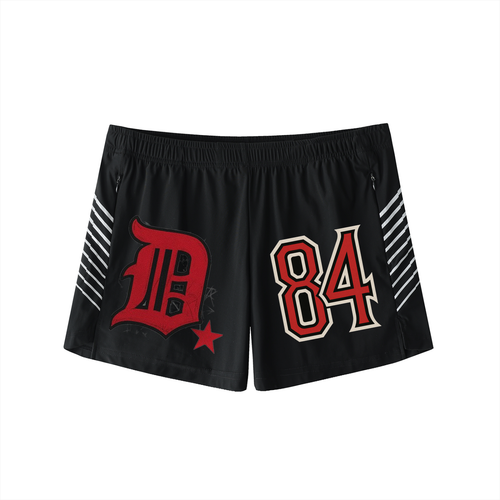 Urban Varsity ’84 Black Streetwear Shorts Black / M
